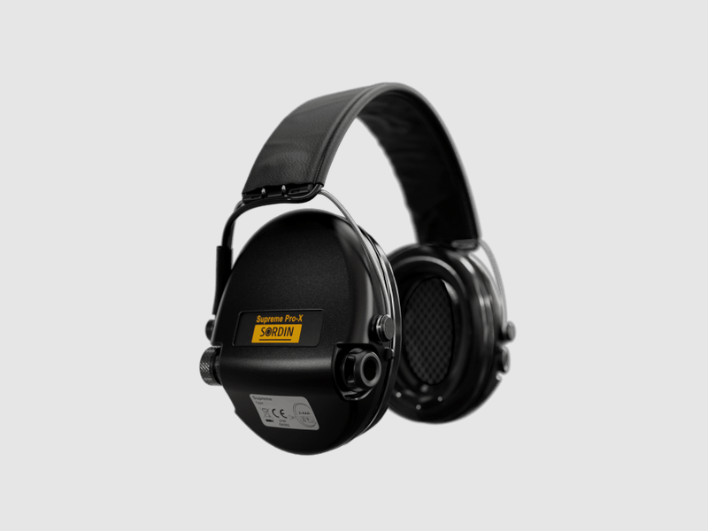 Sordin 75302-X/L-02-S Electronic Hearing Protection Supreme Black Pro X Headband