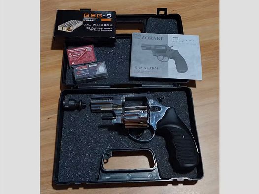 Atak Zoraki R1 Revolver 2,5" – verchromt – Kal. 9 mm R.K. – unbenutzt – inkl. Koffer
