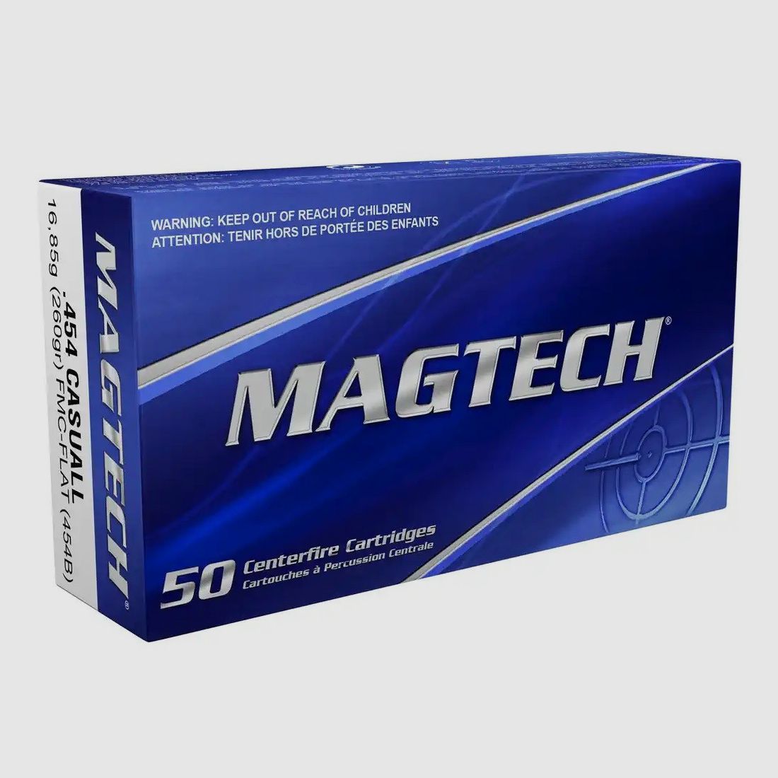 .454 Casull Vollmantel Flachkopf 16,9g/260grs. Magtech