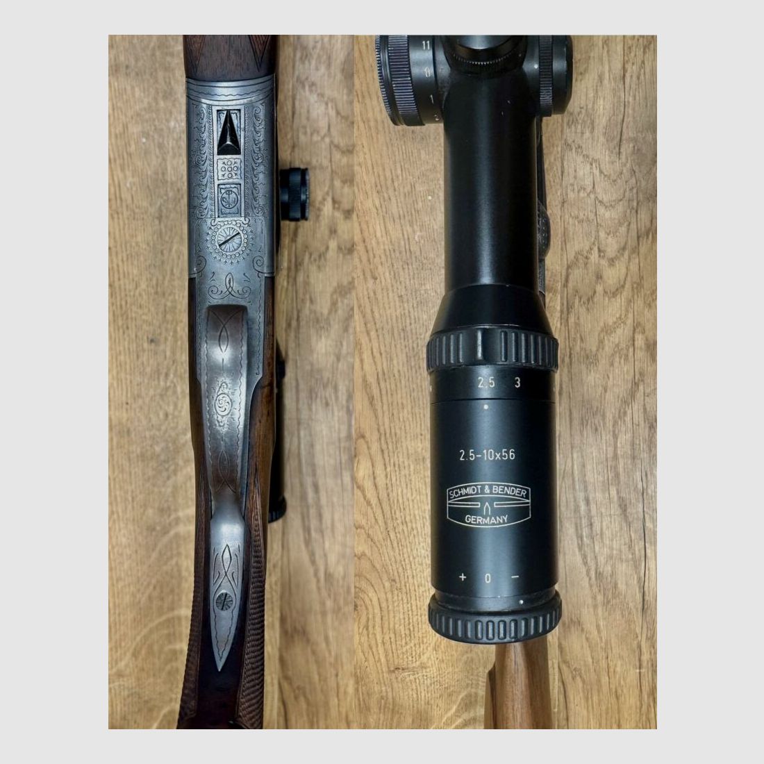 Gebr. Adamy Bühag Suhl Bockbüchsflinte mit Schmidt & Bender Zielfernrohr