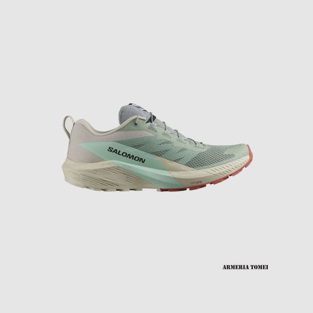 SALOMON – HOMMES – SENSE RIDE 5 Lily Pad / Rainy Day / Bleached Aqua, image 1 sur 6
