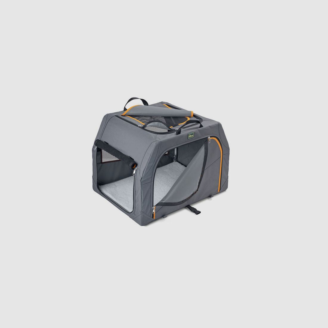 Hunter Hundetransportbox mit Aluminium-Gestell 91 x 61 x 58 cm Anthrazit/Orange