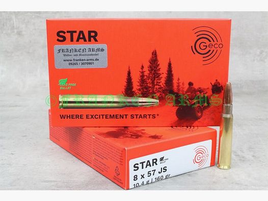 GECO Star 8x57IS 160gr. 10.4g 20 pieces quantity discounts