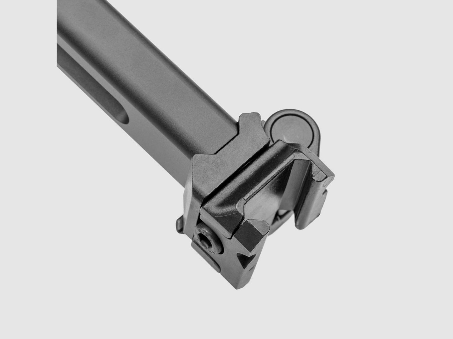 Schoudersteun | Huben GK1 Cal.22 & Cal.25 | Klapstock | CNC Aluminium | Zwart geanodiseerd, afbeelding 4 van 6