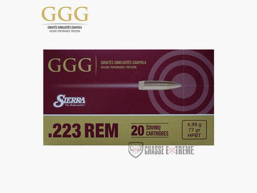 700 Patronen GGG 77Gr Kal. 223 Rem Hpbt Sierra Matchking