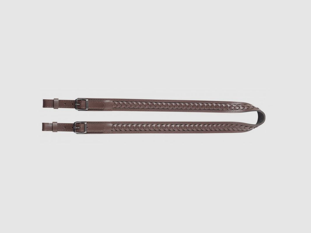 Leather strap with braided finish