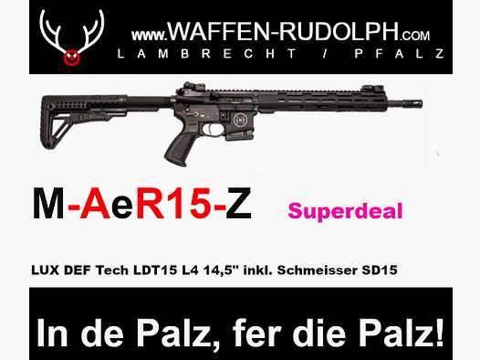 LDT15 L4 14,5" LL | Kal. 223 Rem halbautomatische Büchse 14,5" | Ihr zahlt den UVP des Herstellers und wir schenken Euch den Schalldämpfer!
