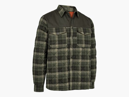Elbert Gefütterte Hemdjacke - Green Check – Größe: M