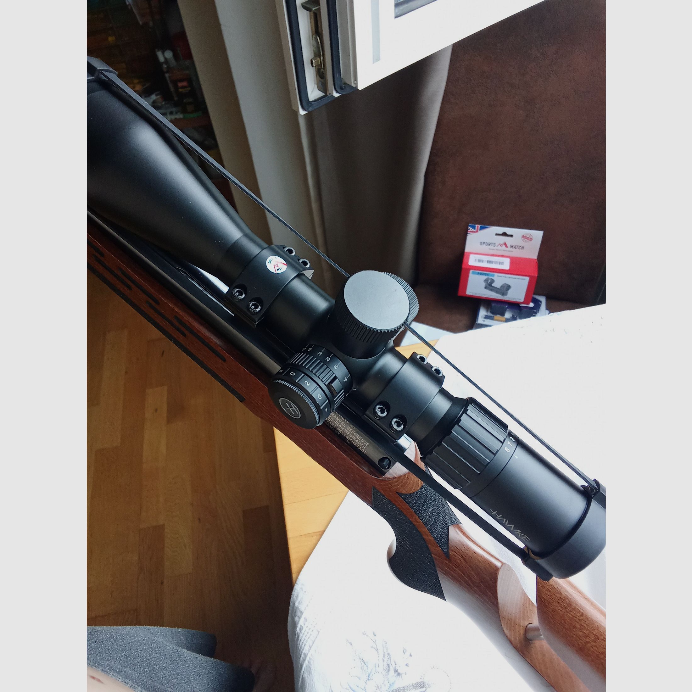 weihrauch hw 98 mit hawk airmax compact 6-24 und sports match UK AOP 56 montage 