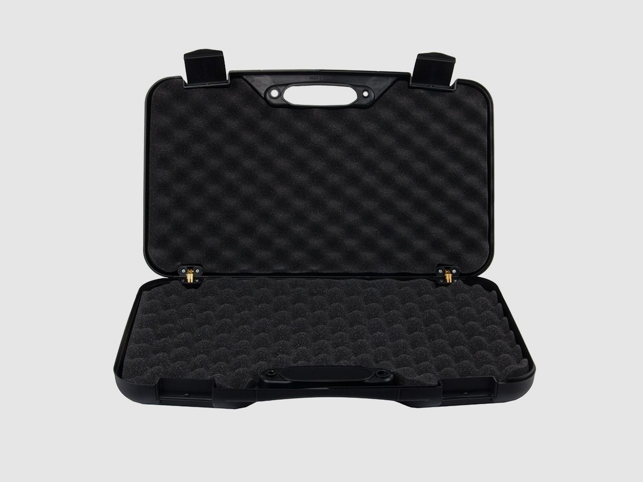 Pistolenkoffer Transportkoffer Megaline 49 x 29 x 7,5 cm Messingscharniere Polypropylen Noppenschaumstoff SchnappverschlĂĽsse schwarz
