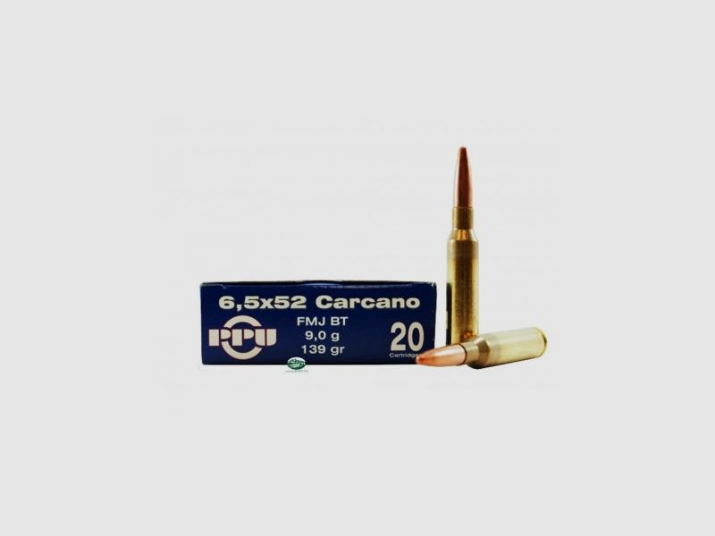 PPU PRVI PARTIZAN Munition Kal. 6,5X52 Carcano FMJ BT 139gr. C7A208