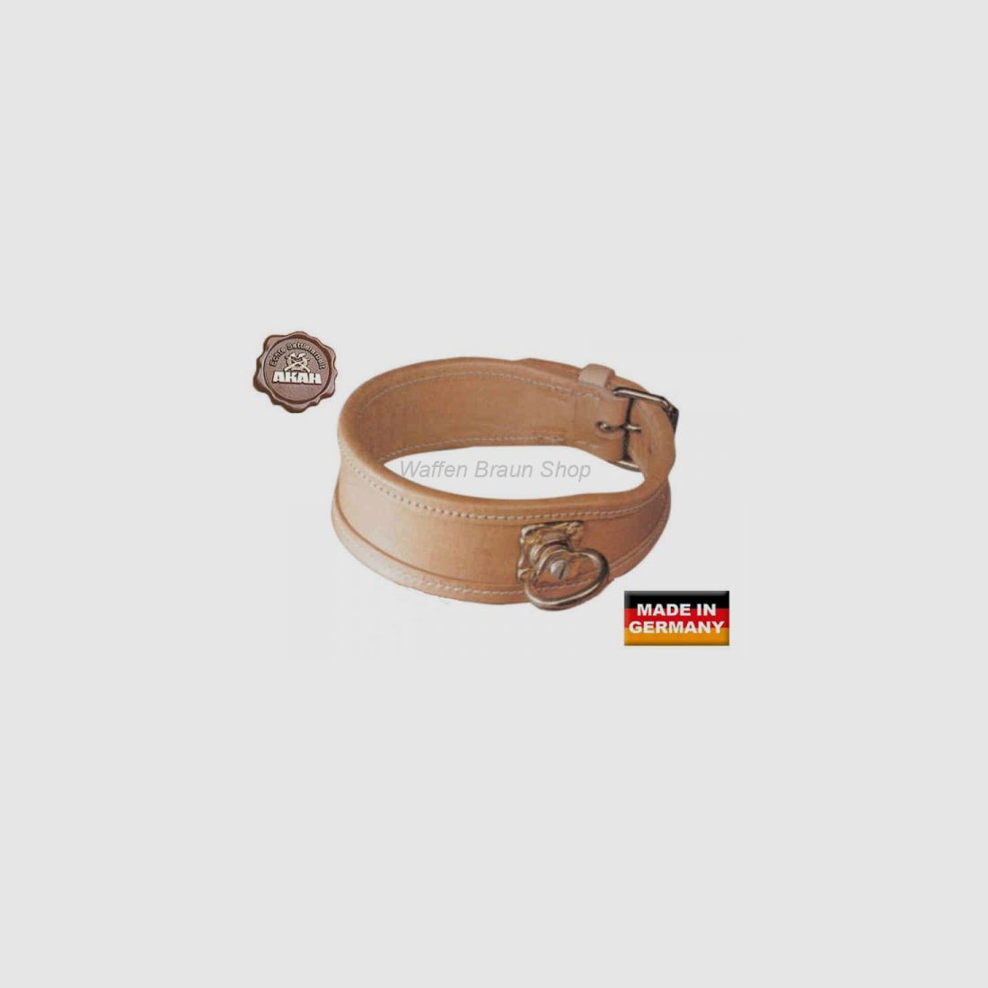 AKAH welding collar made of fahl leather, 60 cm