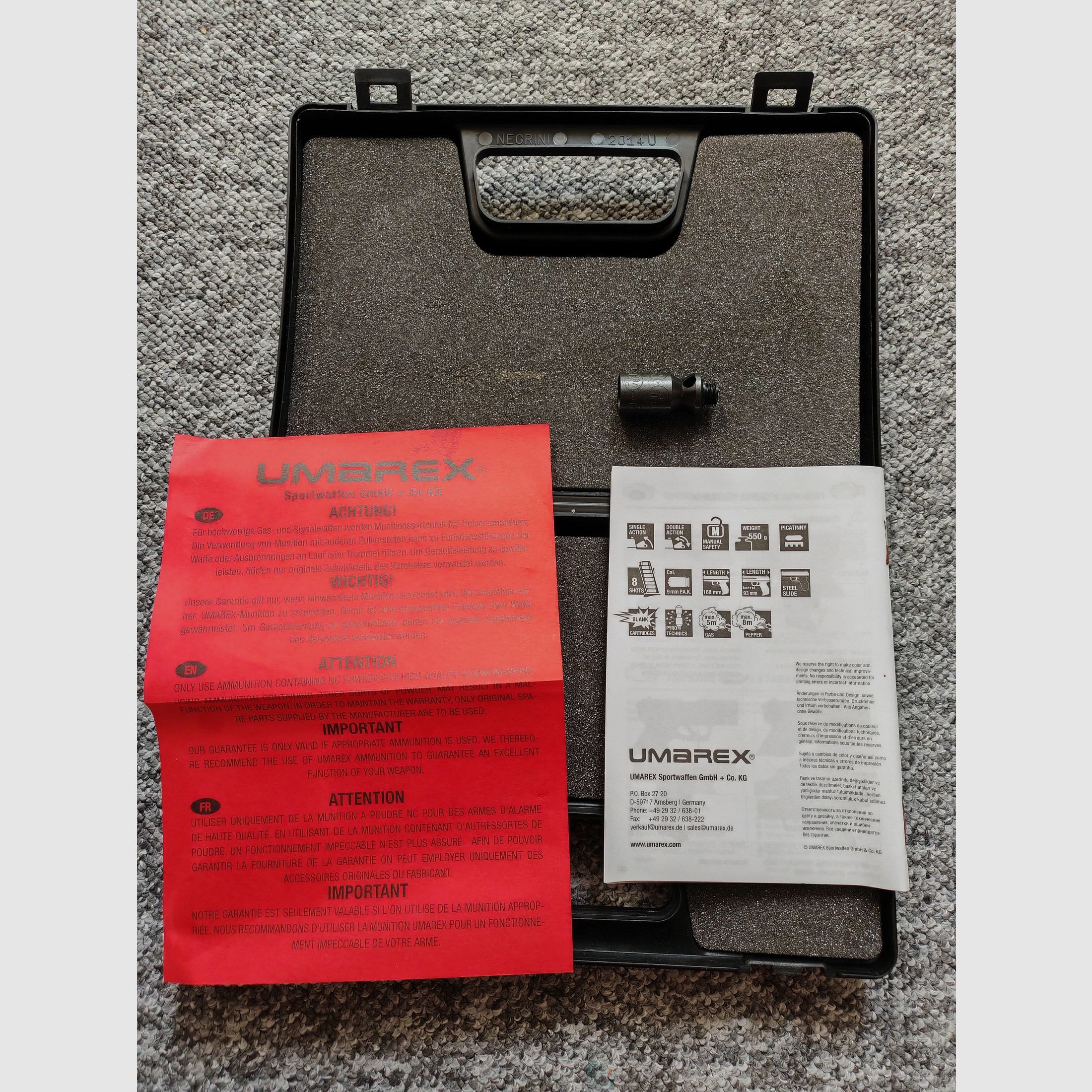 Umarex Walther PK380 PK 380 9mm P.A.K. | Nur Koffer und Zubehör