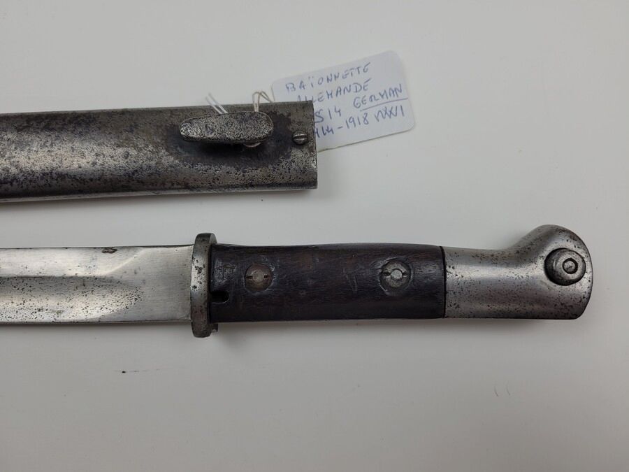 Seltene deutsche Bajonett S14 – Ersatzscheide – Vollständig „stumm“ – ca. 1915 – BE+, Bild 5 von 7