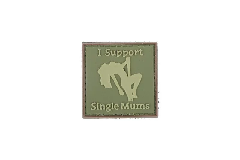 Naszywka 3D - I Support Single Mums - oliwkowa, zdjęcie 2 z 2