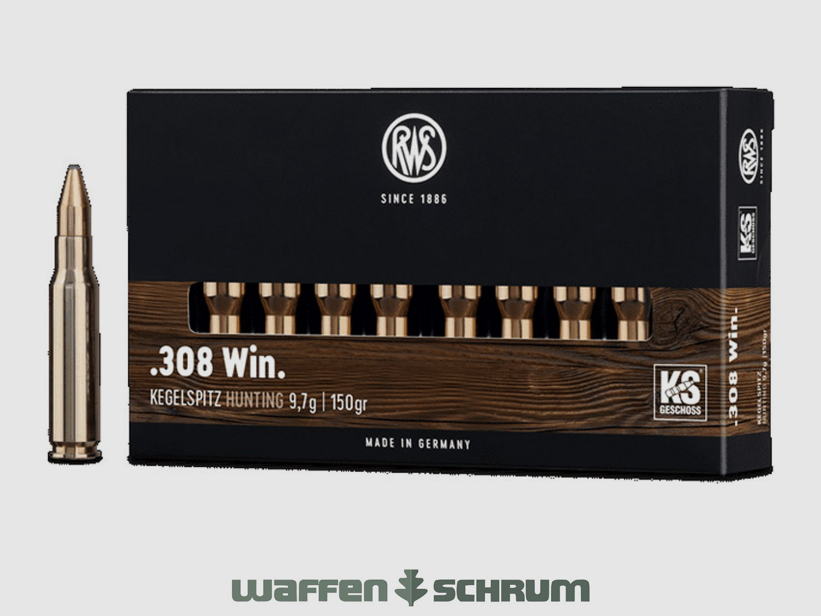 RWS Kegelspitz 9.7g - 150gr .308Win