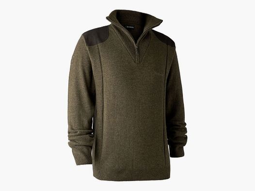 Deerhunter Herren Pullover Sheffield Knit Zip-Neck Cypress S