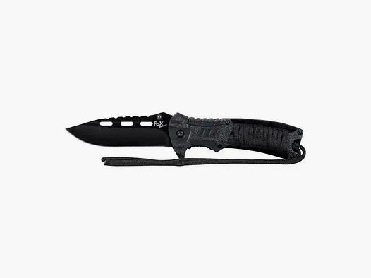 Fox Outdoor One-Hand Folding Knife Blackrope Black