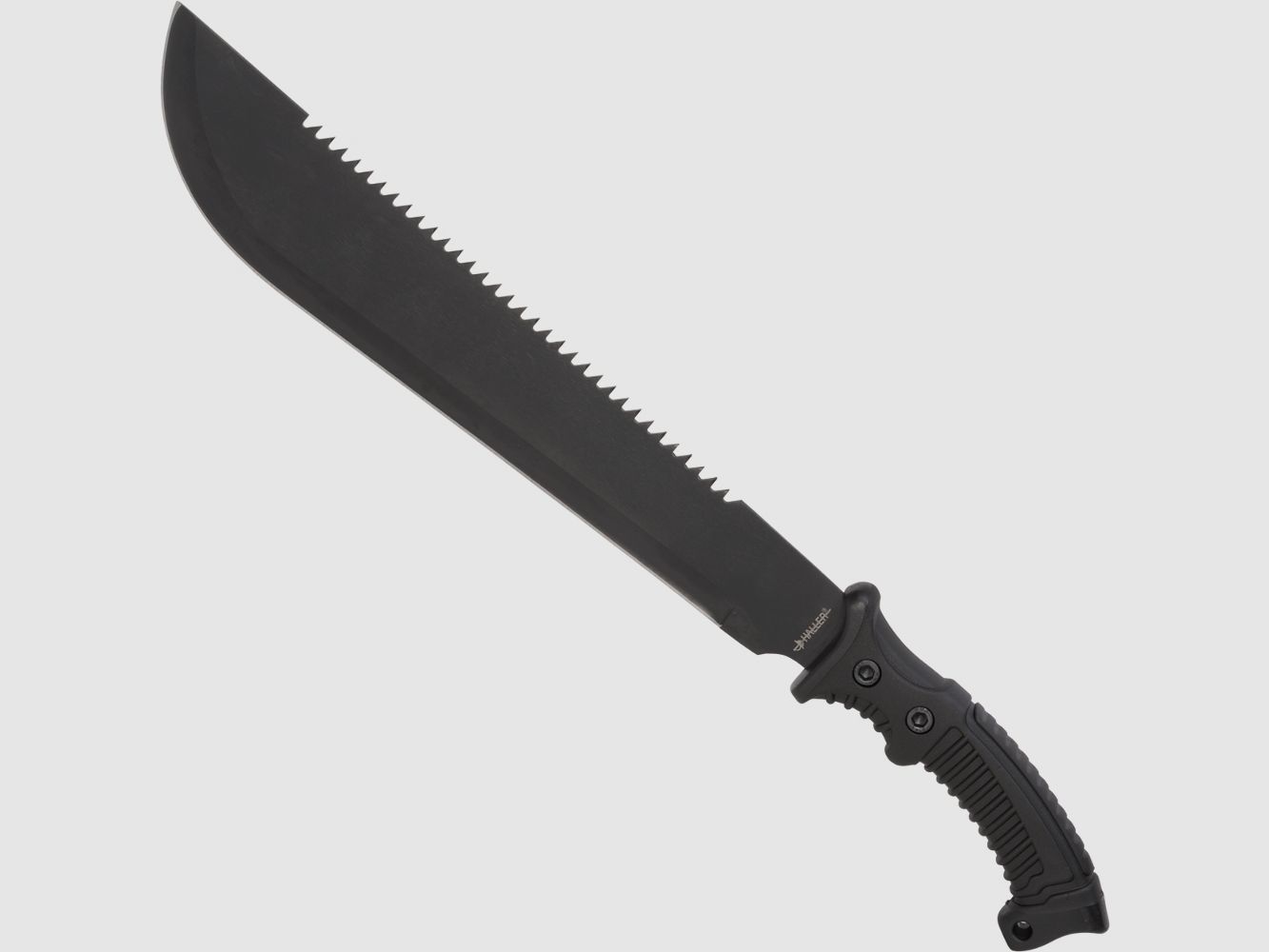 Machete with saw back and nylon sheath