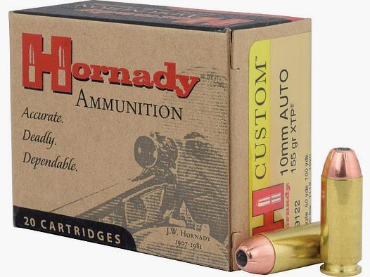 PUDEŁKO Z 20 PATRONAMI HORNADY 10MM AUTO 155GR HP XTP 9122
