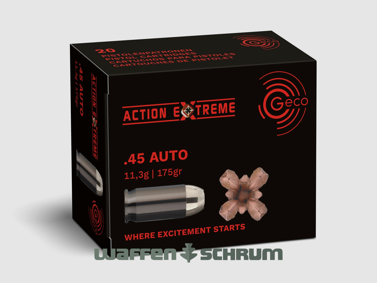 Geco Action EXTREME 11.3g - 175gr .45Auto