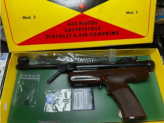 DIANA Luftpistole Mod.5, neue Kolbenfeder, O-Ring, Manschette Reparatursatz