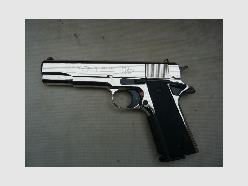 Colt Government 1911 A1 Kal. 9mm PAK verchromt