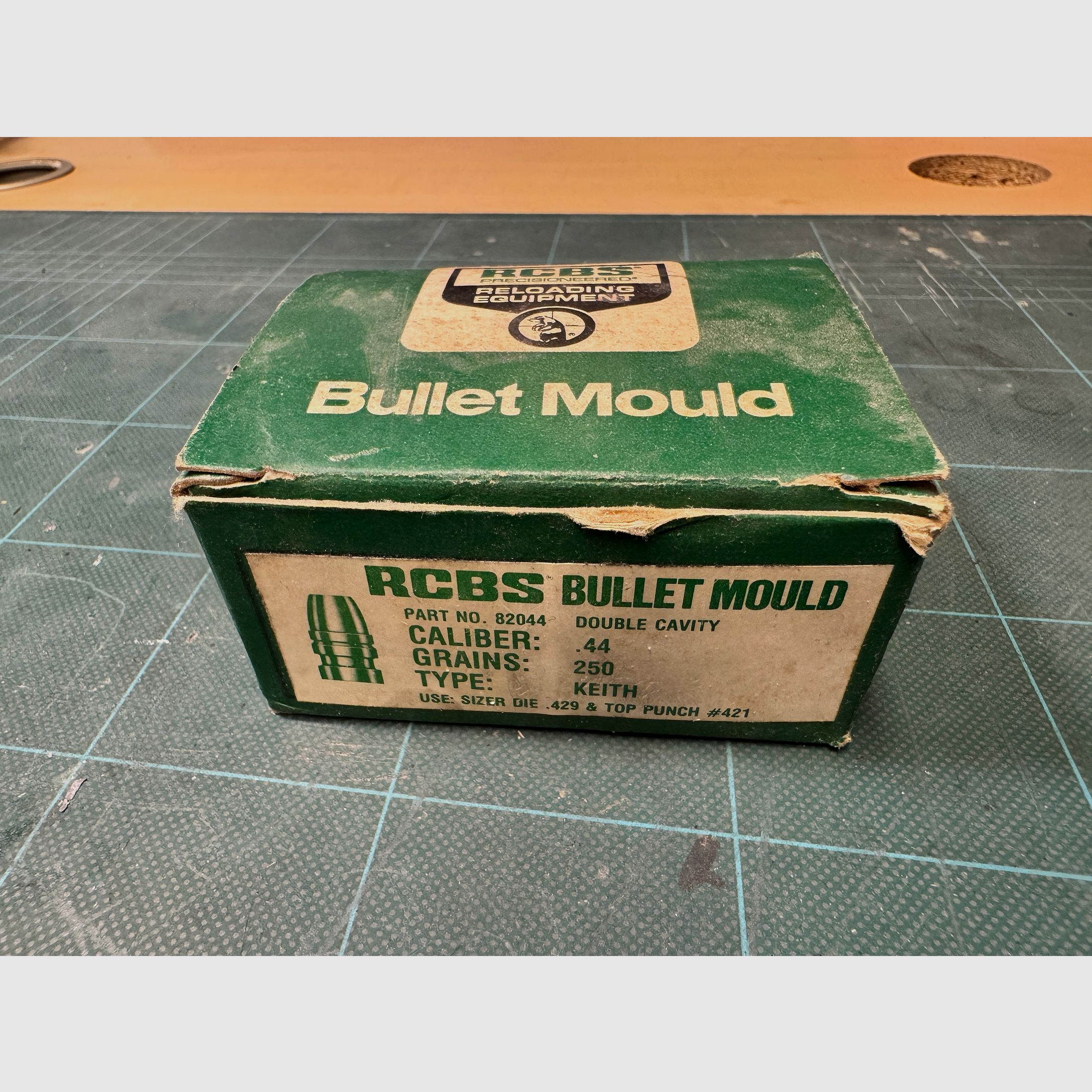 Dual Giesskokille RCBS Bullet Mould caliber 44 Mag 250gr. + Bullet Sizer die 429