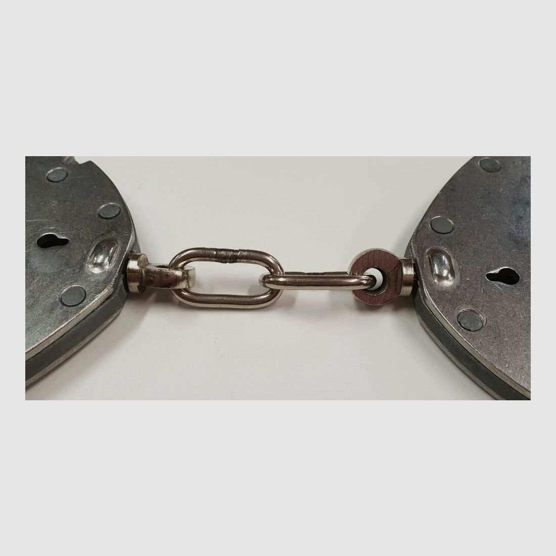 CLEJUSO Clemen & Jung e.K. Handcuff CLEJUSO No. 12 A INOX large, stainless steel handcuff, Made in Germany, used