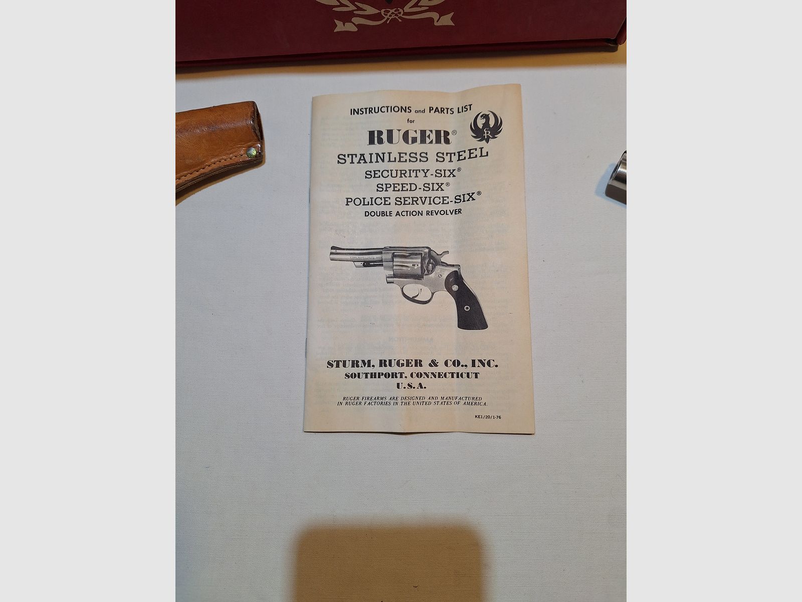 Ruger, stainless steel revolver