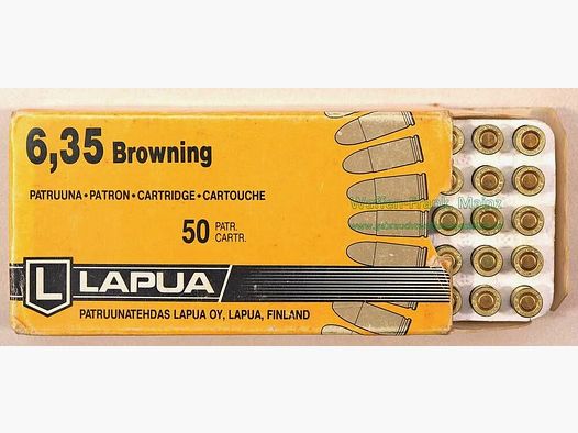 Lapua / Finnland Pistolenpatronen 6,35 mm
