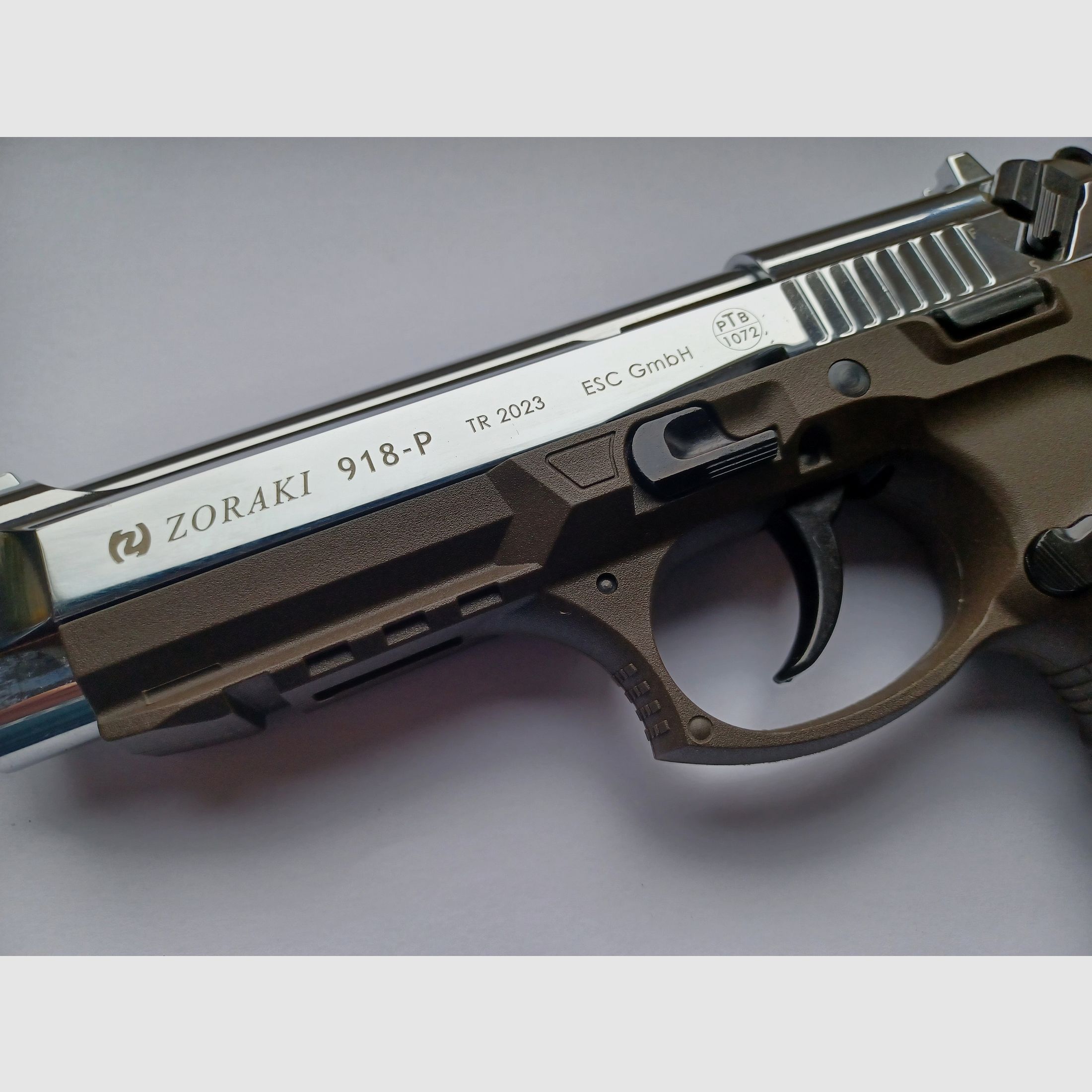 Zoraki 918 ODG/Chrom cal. 9mm P.A.K, image 1 sur 4