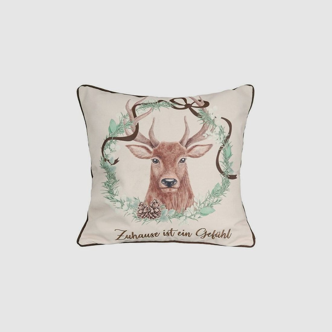 Guild Cushion Deer Motif Home is a Feeling