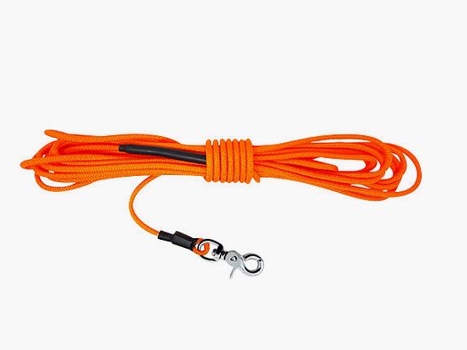 CINOFILIA LONG LEAD IN ROPE 8 MT WITH ORANGE CLIP