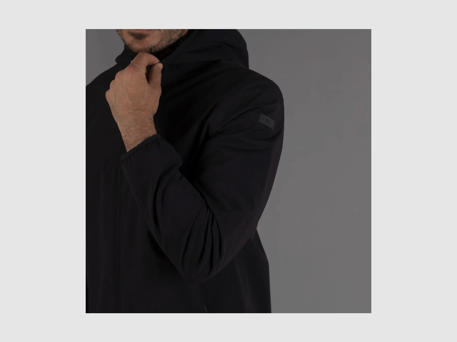 CMP Herren Jacke aus zwei Lagen Stretchgewebe Anthrazit