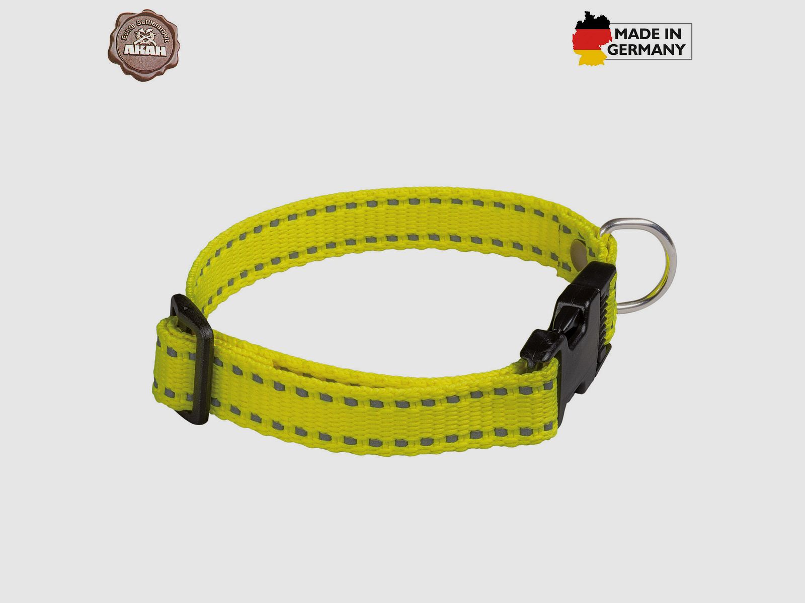 Collare per cuccioli AKAH giallo neon 26-40cm