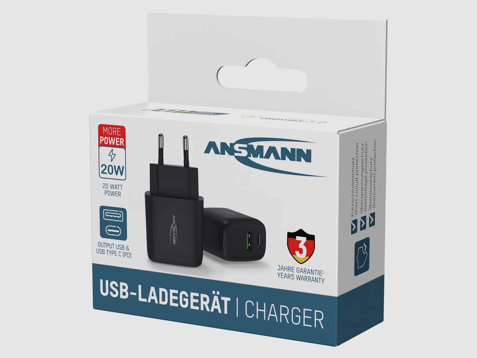 Ansmann Home Charger USB Snellader