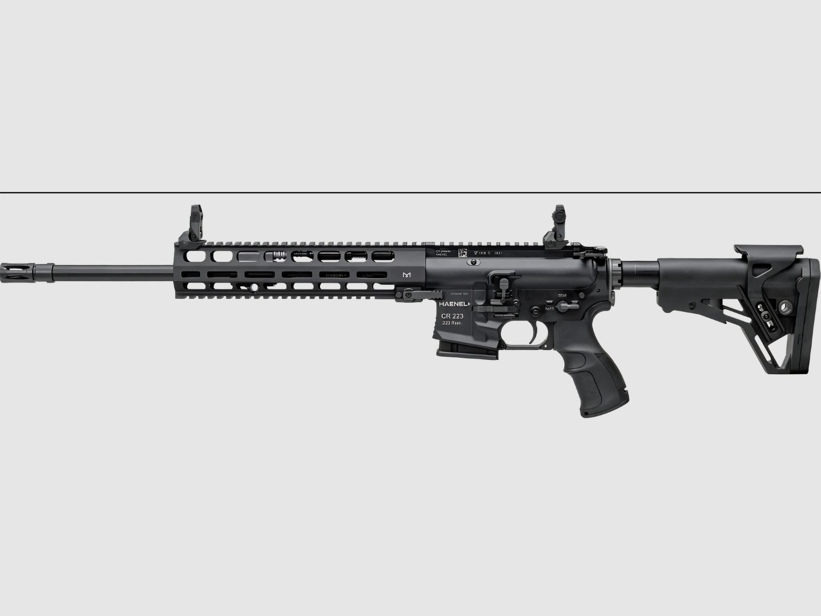 SLB Haenel CR223 – as new – caliber .223 Rem. – match trigger – with accessories