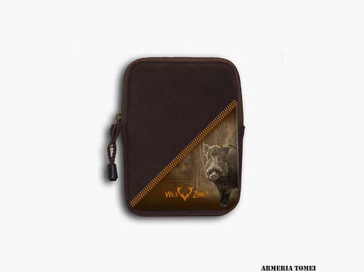 WILD ZONE – 10-CELL CARTRIDGE HOLDER WITH ZIP (WILD BOAR) FLUO