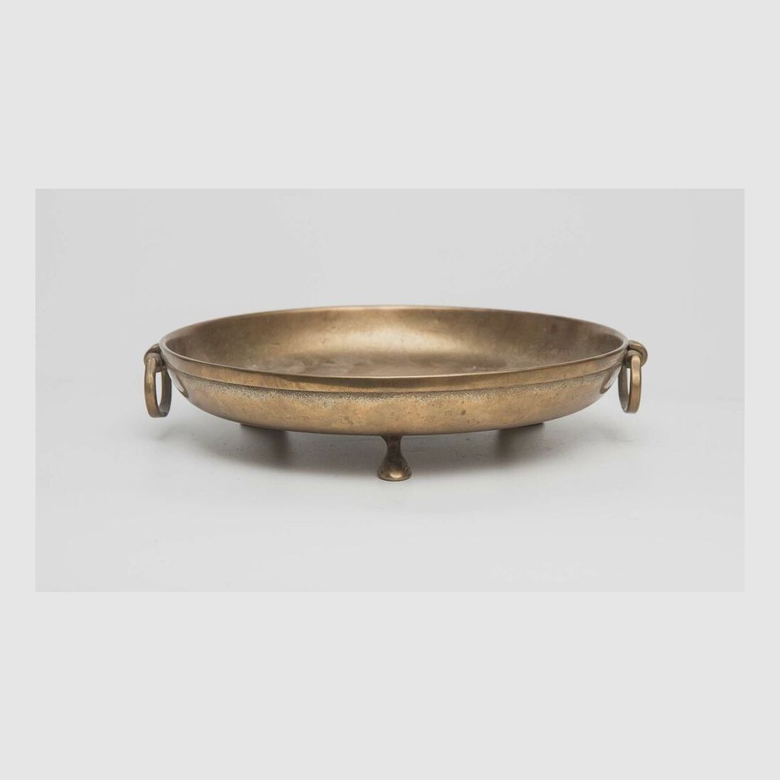 schwere Messingschüssel Antik Jagd Deko