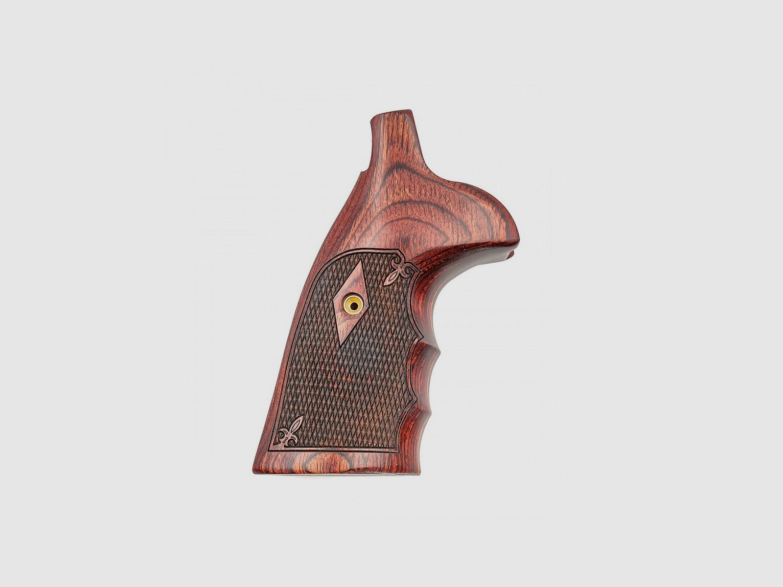 S&W N ROUND CONVERSION BATELEUR SUPER ROSEWOOD CHECKERED FLEUR-DE-LIS, Bild 1 von 4