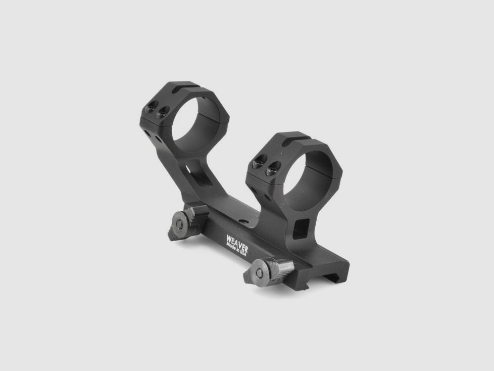 Montage Weaver Tactical Thumb-Nut SPR 1 pièce Picatinny-Style avec anneaux Flattop AR-15 noir mat 30mm, design de base de recul intégré