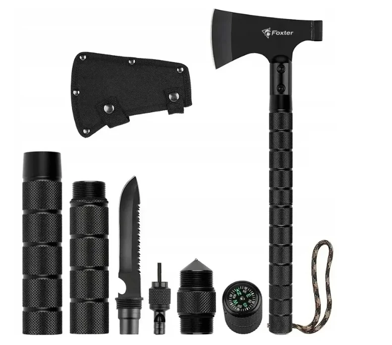 Survival hatchet, folding hatchet, 9-in-1 set