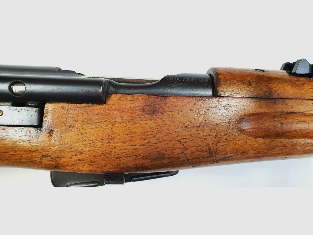 Fabryka broni Bern karabina powtarzalna Fabryka broni Bern Szwajcarski K11 Kaliber 7,5x55 Szwajcarski kompletny z dopasowanymi numerami + bagnet