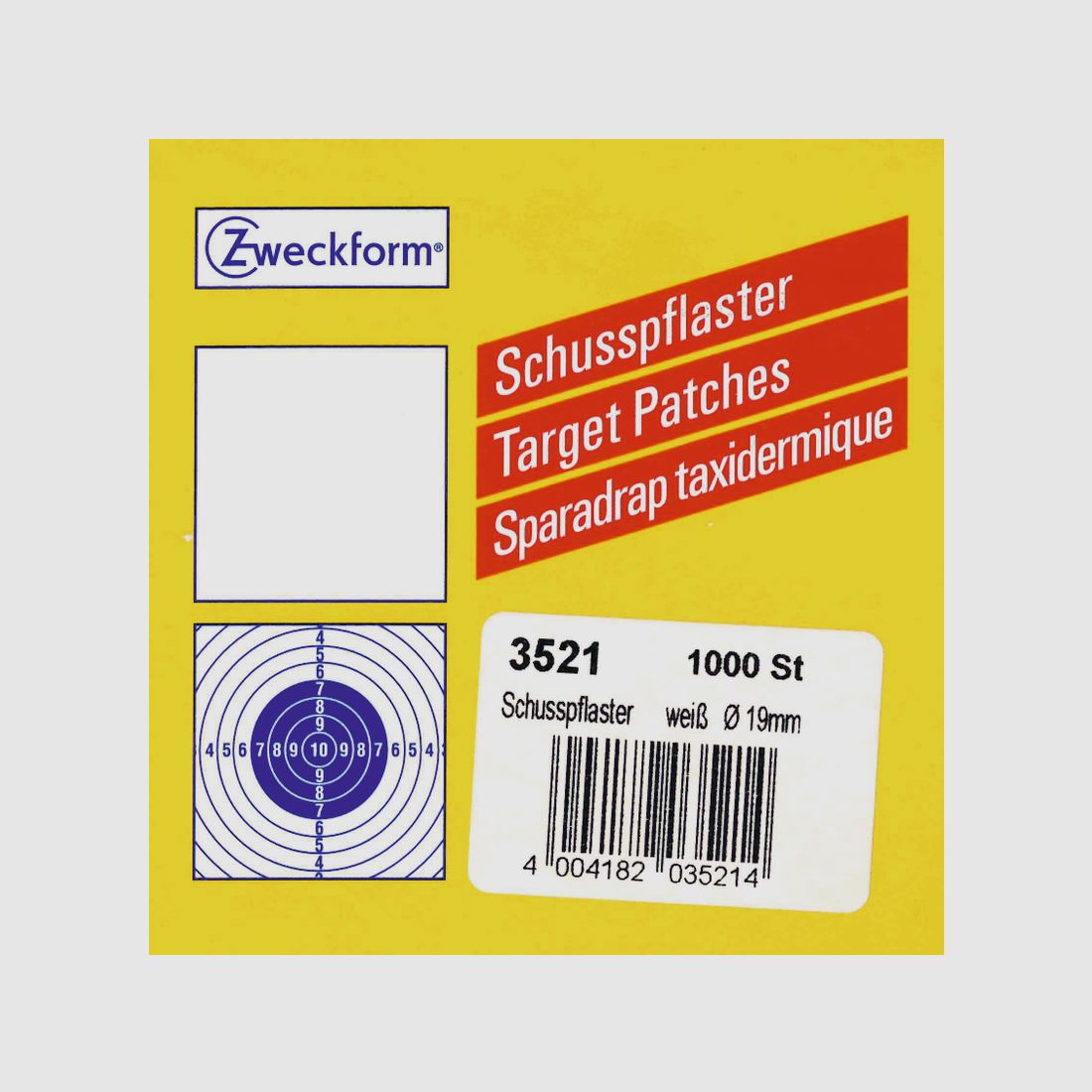 Schietpleister wit Ø 19 mm