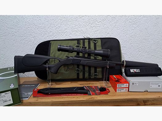 Bergara Bergara TD 13, kal. .308 Win., 18 inch loop, monddraad 5/8x24; Meopta richtkijker R5 SFP RD 3-15x50 reticle 4c verlicht; demper HQS Hunter 7,62mm, 5/8"x24 inclusief neopreen bescherming