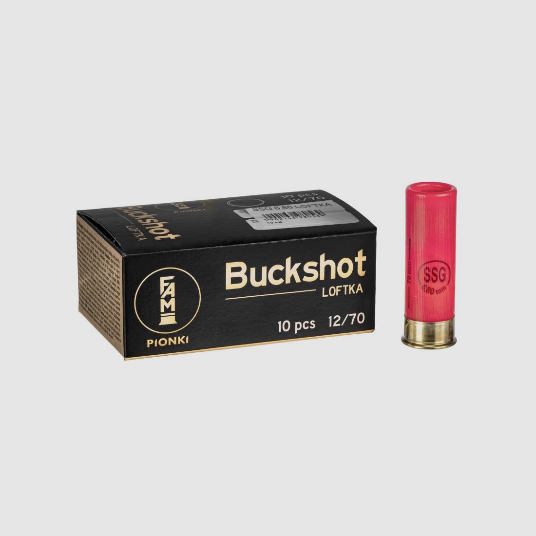 Ammunition 12/70 Buckshot SSG 6.8 22g FAM-PIONKI