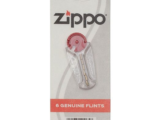 6 x ZIPPO Feuersteine Flints Original für Benzinfeuerzeug "ZIPPO" made in USA Benzin Sturmfeuerzeug