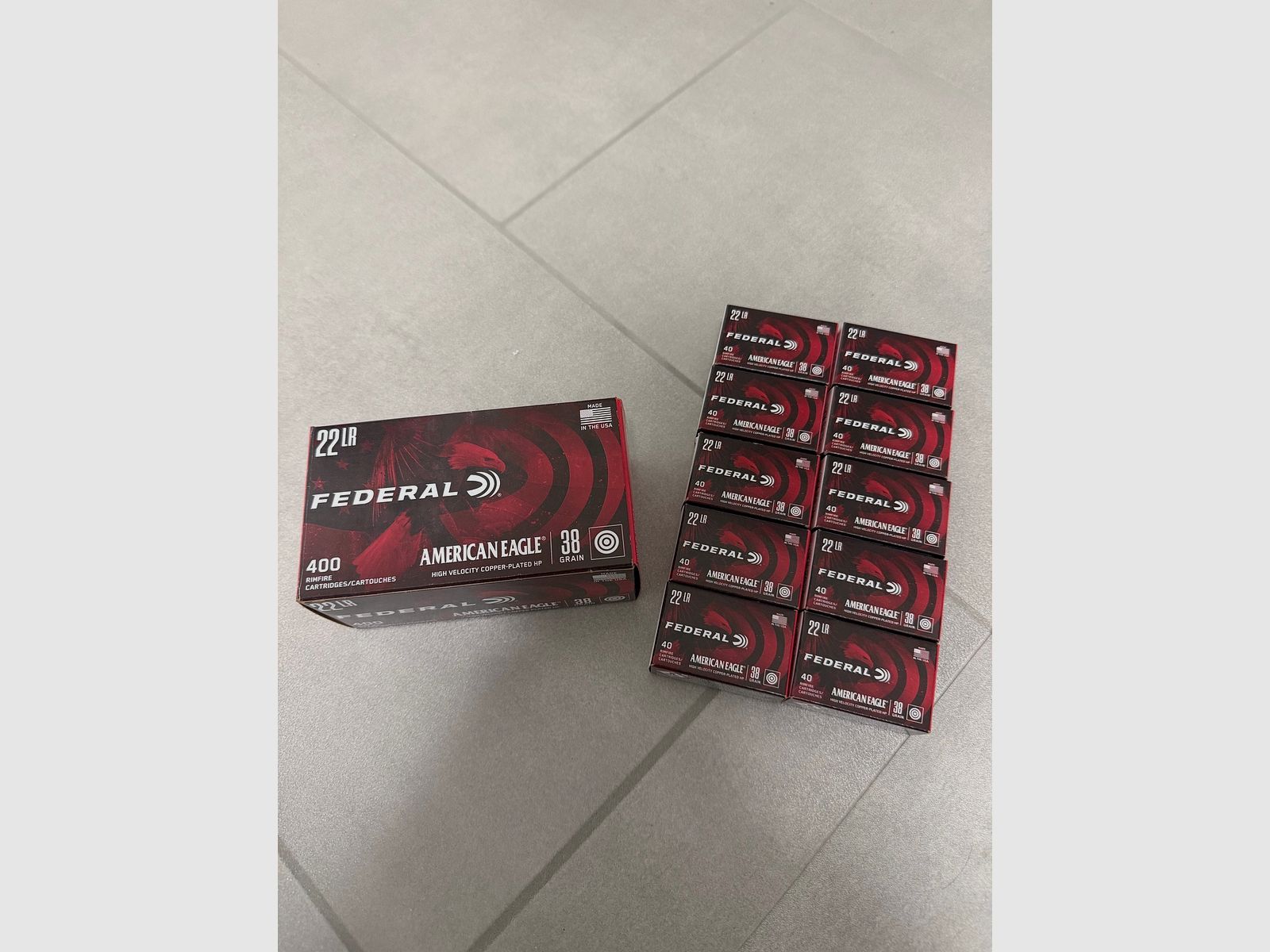 800 schoten .22 Federal American Eagle HV verchroomd