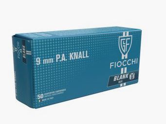FIOCCHI CARTUCCE A SALVE PER PISTOLE SRS - 9MM P.A.K. - 50 CARTUCCE